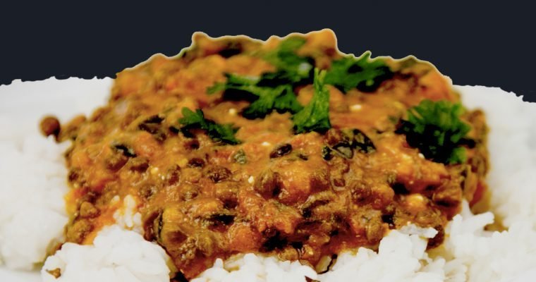 Vegan spinach  and lentil curry