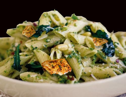 Chicken and pesto pasta