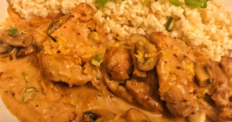 Chicken with rosemary and coconut cream