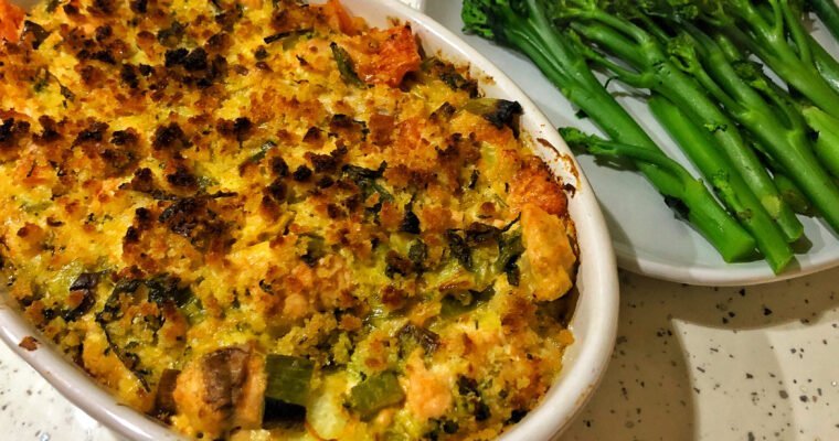 Fish and vegetable gratin