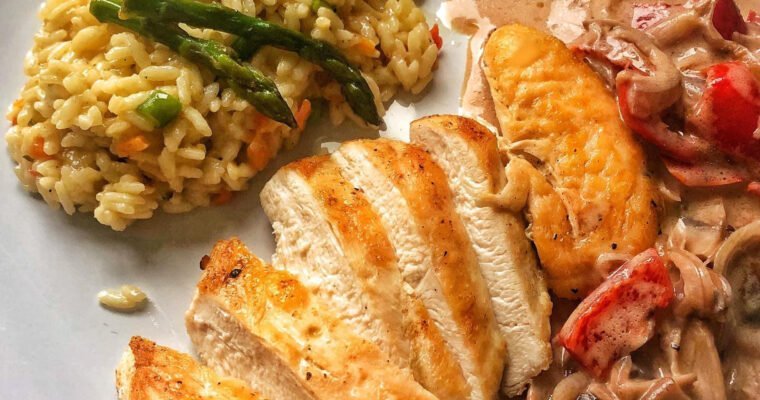 Chicken Bellini with Risotto